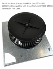 Fan Motor Asm 16 amps, 650 RPM, part S9701662...