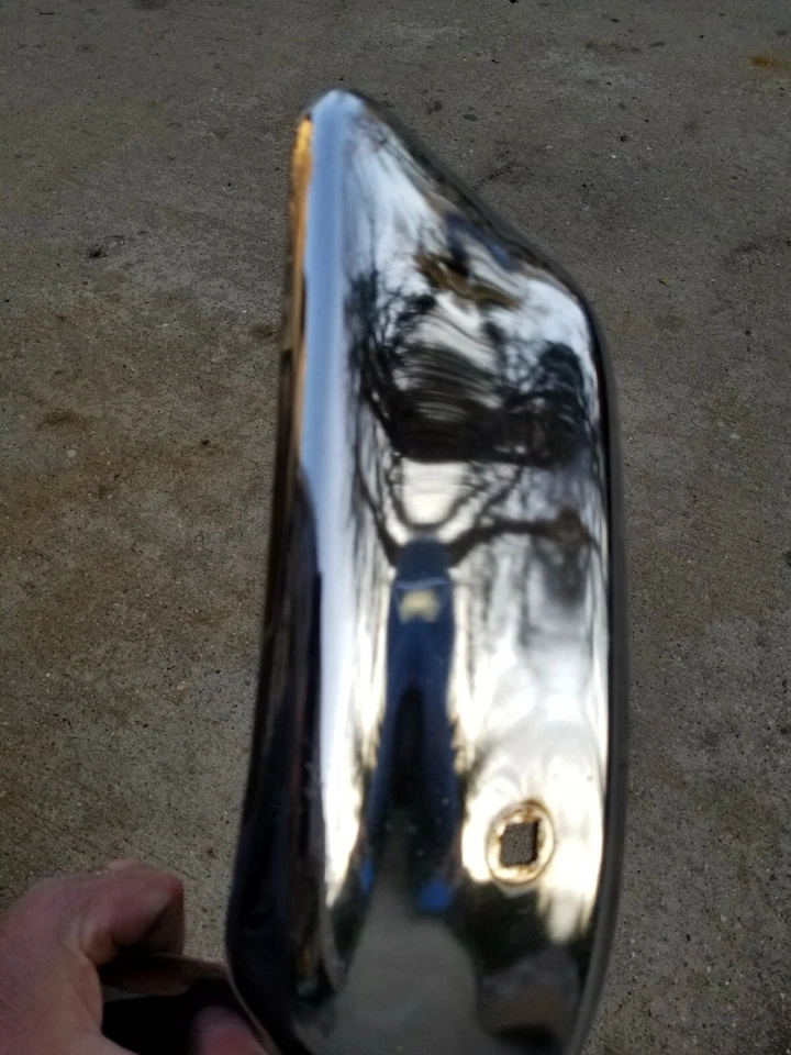 1960 Chevrolet Impala Biscayne Bel Air хромированный передний бампер конец левая сторона водителя - Изображение 2 из 4