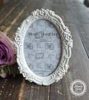 Bilderrahmen Fotorahmen 13 X 18 Cm Creme Oval Landhaus Shabby Chic Vintage