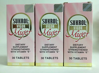 Sukrol Woman Dietary Supplement Strengthened with Vitamin E 30 Tabs 3 PACK