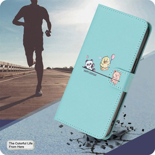 Bear Cat Panda Wallet Phone Case for iPhone 14 13 16 15 12 11 Pro Max XR 6 7 8 - Picture 4 of 14