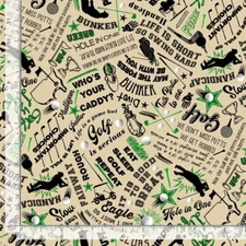 Sports Fabric | Tee Time Golf Toss Cream | Timeless Treasures YARD