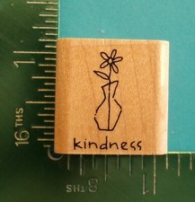 Stampin Up KINDNESS Saying FLOWER VASE Rubber Stamp 2
