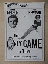 August 1968 - Mineola Theatre Playbill - The Only Game In Town - Julie Newmar