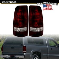 Smoked Red Tail Lights For 1999-2002 Chevy Silverado 1500 2500 Gmc Sierra Lh Rh