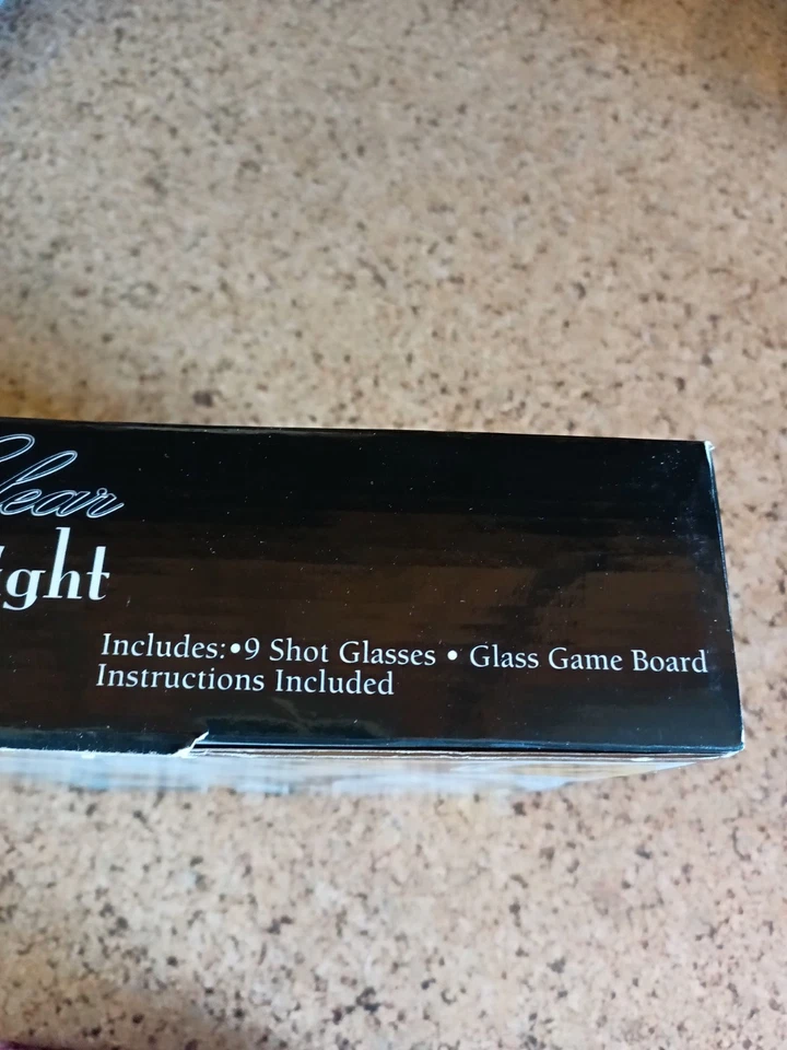 Cristal Transparente Juego Noche Tic Tac Puntera Juego 9 Shot Glass Fiesta Grupo Diversión Beber Foto 4 de 4
