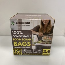 Ecobewus 100 Compostable food scrap 2.6 Gallon bags 125 ct.