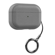 Custodia TPU Lychee per AirPods Pro 2 con fibbia - Grigio elegante