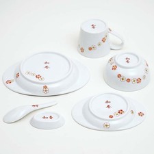 Arita ware  first meal dish set for girls  with personalization. Ma From Japan