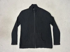 Neiman Marcus Sweater Womens Medium Black Silk Cashmere Cardigan Jacket Luxury