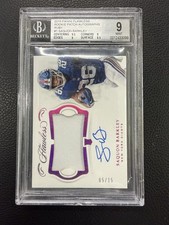 2018 Flawless Ruby Rookie Patch Autograph Saquon Barkley #RCS-SB /15 BGS 9 10