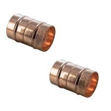 15mm Solder Ring Straight Coupling Copper Pipe Fitting Pack Pre Soldered
