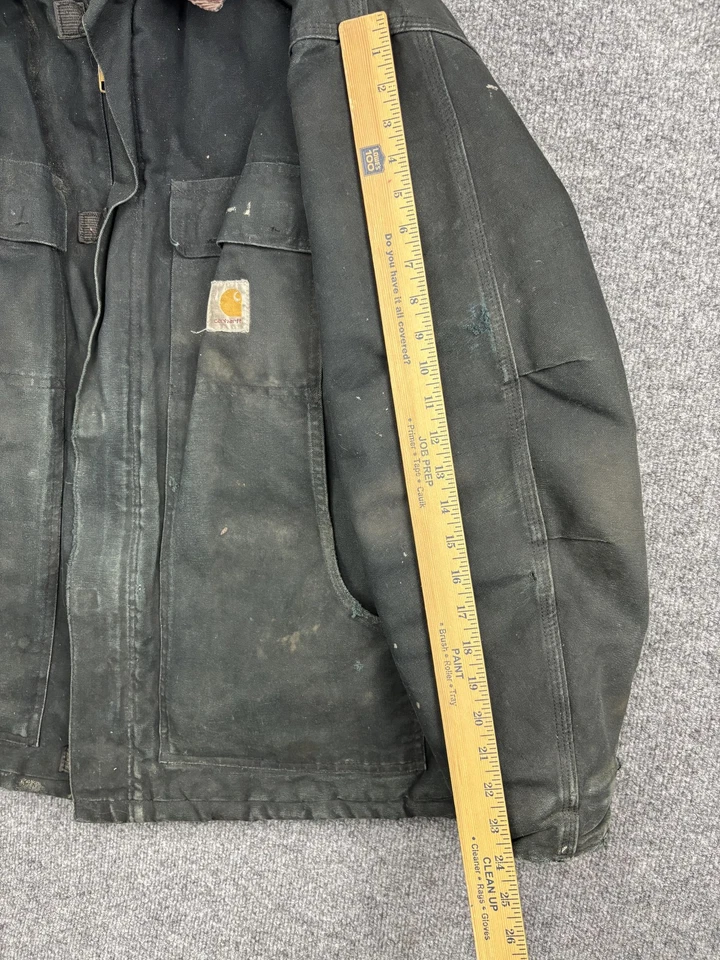 Carhartt Jacket Mens 44 Regular Black Duck Traditional Coat Corduroy Collar - image 4 of 4