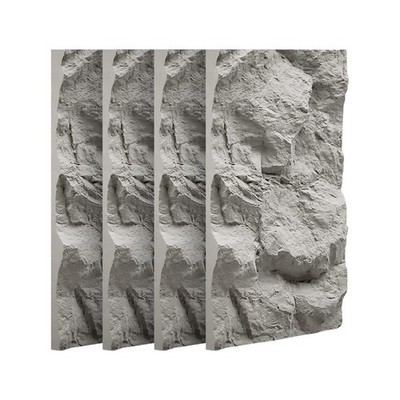 Rock Stone Effect PU Wall Panels Stone Look 24x48 in | 3D Wall Panels | Interior