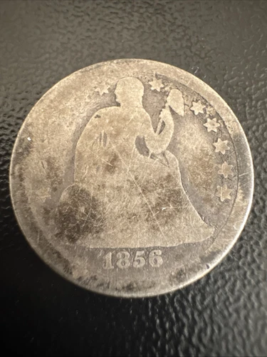 1856 Seated Liberty Half Dime About Good AG