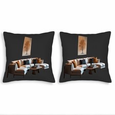 Set of 2 18x18in Throw Pillow Covers - Cozy Modern Design