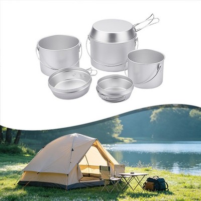 3-teiliges Aluminium Camping Kochgeschirr leicht stapelbar f��r Backpacking Wand