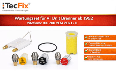 Wartungsset für Viessmann Unit Brenner ab 1992 Vitoflame 100 200 VEM VEK I / II