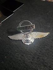 Chrome Wing Hood Ornament Emblem Abs Metal Logo Decorative Badge Nissan