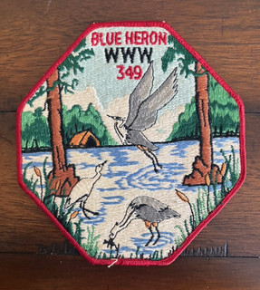 Order of the Arrow Blue Heron Lodge 349 J1 OA Jacket Patch Virginia No FDL