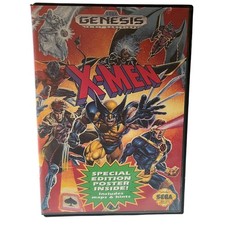 X-Men, Sega Genesis CIB Video Game, Marvel Manual Included- No Poster- Rare