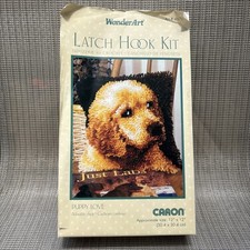 Caron WonderArt Puppy Love Dog Latch Hook Rug Kit 12  x 12  