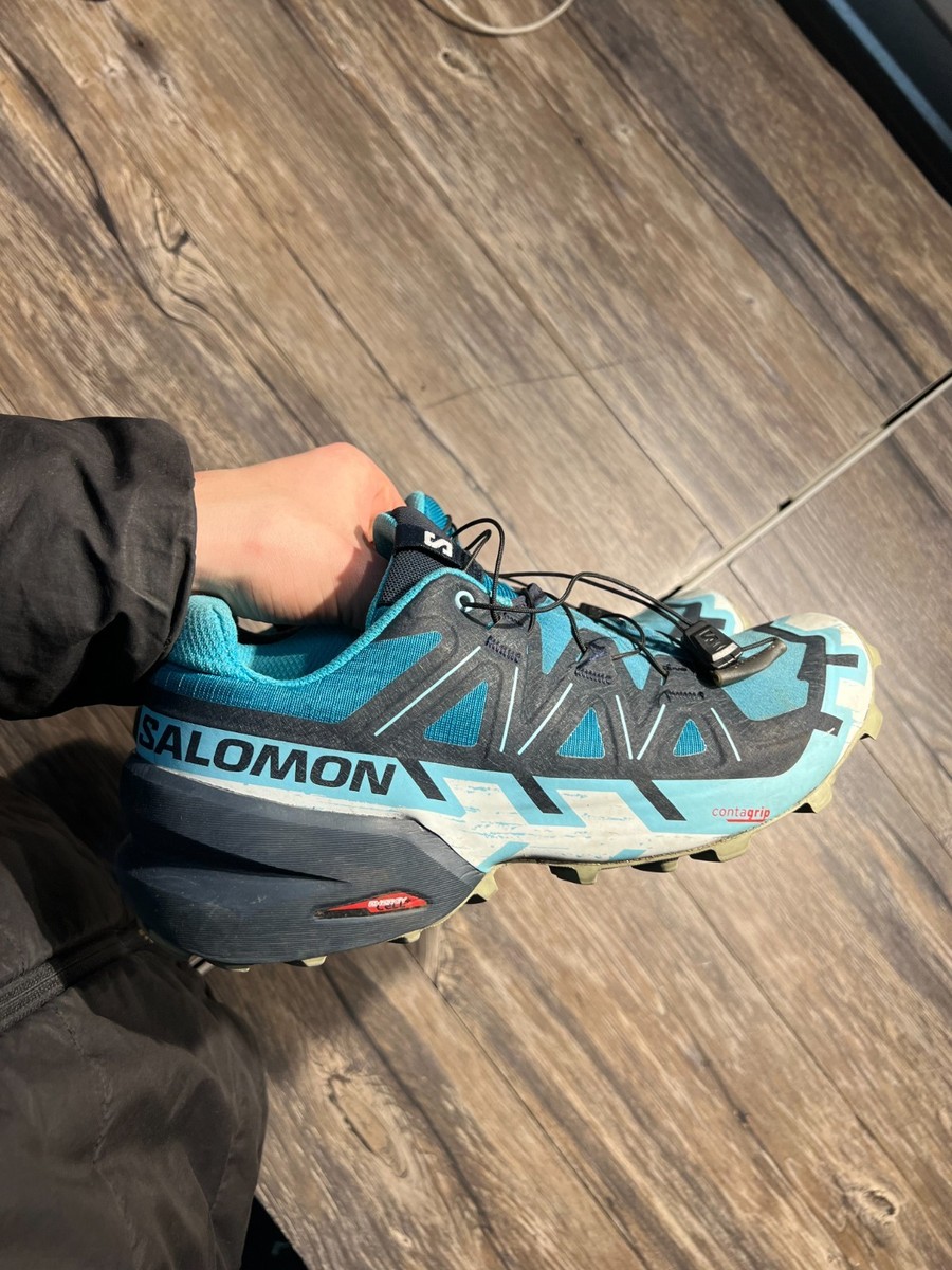 Salomon Speedcross 5 Trail Shoes Womens 9 Blue Black Contagrip