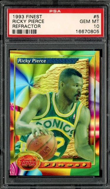 1993 Topps Finest Refractor #5 Ricky Pierce Supersonics PSA 10 GEM MINT