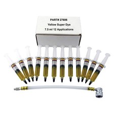 SUPERCOOL 27606 A/C Dye Syringes Kit,7 in,Plastic,PK12 43Y104