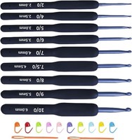 HäKelnadel Set Ergonomisch Blau 2,0-6,0 Mm Mit Stichmarkierungen
