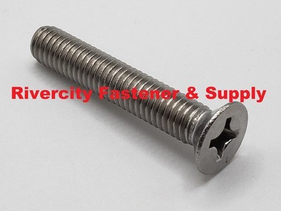 M6-1.0x35 Phillips Flat Head Screws 6mm x 35mm Stainless Bolts M6x1.0 x 35
