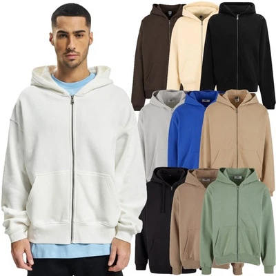 DEF Sweat À Capuche Pour Hommes Veste Sweat Regular Poches Mélange De Coton Neuf - Photo 1/4