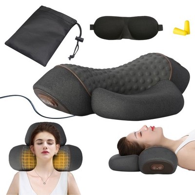 3-in-1 Heated Pillow Massage Neck Hump, Ergonomic Cervical Neck Pillows- 26° ...