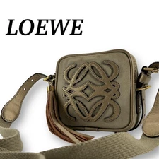 Loewe camera bag, shoulder bag with Anagram embossed logo and tassel