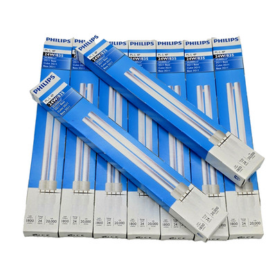 9 BULBS Philips PL-L 4P  Fluorescent Light Bulb 20000 hours 24W/835 2G11 NEW BOX
