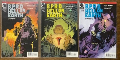 BPRD HELL ON EARTH Gods #1-3 (Dark Horse Comics 2011) #1 2 3 FULL Set EXCELLENT