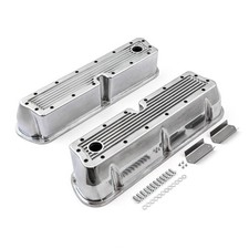 Ford Sb 289 302 351 Windsor Polished Ribbed Aluminum Valve Covers - Tall Whole Ford Sb 289 302 351 Windsor Polished Ribbed Aluminum Valve Covers - Tall Whole
