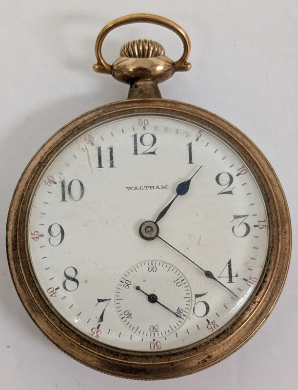 A.W.W. Co.  Antique Pocket Watch 15 J 13S 20 year Warranted Wadsworth Case RUNS