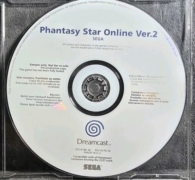 Phantasy Star Online Ver2 | Dreamcast | White Label | Promotion| PAL | Promo