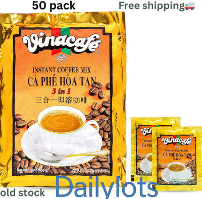 Vinacafe 3-In-1 Instant Vietnamese Coffee Mix 1000 Sachets x 20g old stock