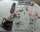 JEWELRY COLLECTION VINTAGE FINE 925 AND COSTUME JEWELRY MIX/SIGNED AND UNSIGNED