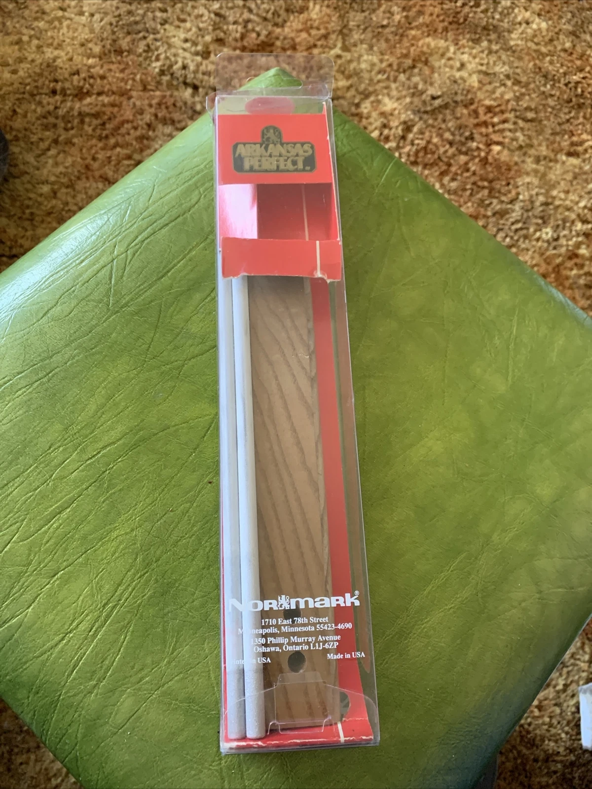 Original Normark Arkansas Perfect Knife Sharpening Station Sticks Made In USA