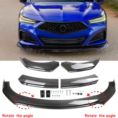 Carbon Style Front Bumper Lip Splitter Lower Spoiler Body Kit For Acura Integra