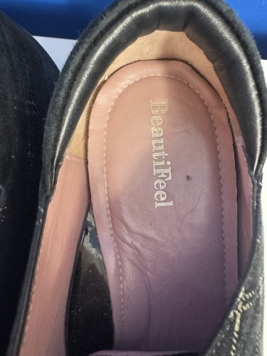 Beautifeel sneaker da donna in camoscio taglia 41 nero oro accento a scacchi - Foto 7 di 11