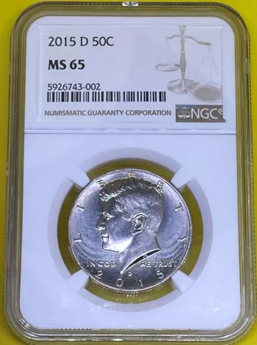 2015 D  Kennedy Half Dollar NGC MS65