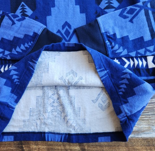 Polo Ralph Lauren Aztec Southwest Henley Shirt Long Sleeve Blue Cotton Men's M - Picture 7 of 10