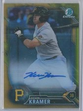 2016 BOWMAN CHROME GOLD REFRACTOR KEVIN KRAMER RC AUTO 18/50!!