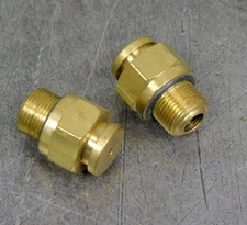 ASCO Numatics FKL20 Buttonhead Fill Port Brass Fitting Lot of Two (2)