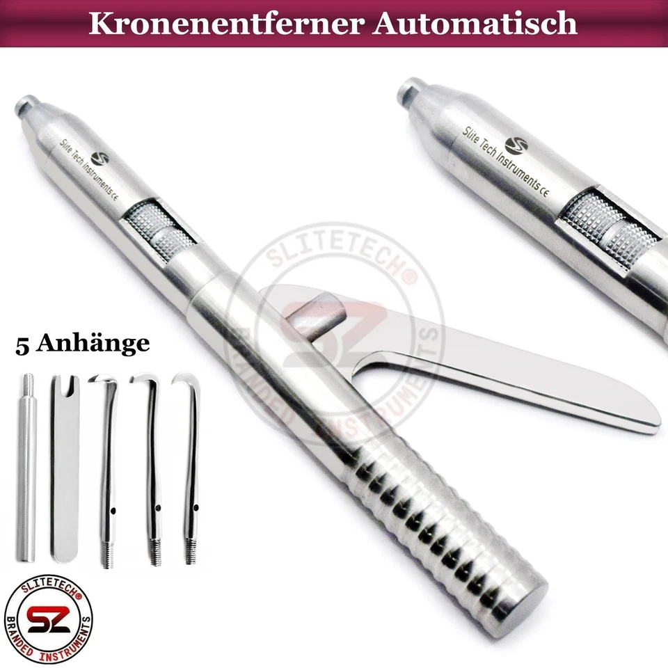 SLITE TECH Kronen Kronenentferner Automatisch Brückenlöser Prothesenentferner mit 5 Anhänge