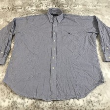 Polo Ralph Lauren Shirt Mens XL Oxford OCBD Vtg Pony Blaire 100 Cotton Blue